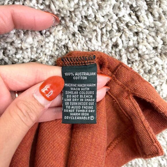 Rodd & Gunn Sweater Men’s 3XL Orange 100% Australian Cotton Pullover Neck Zip - Picture 4 of 6